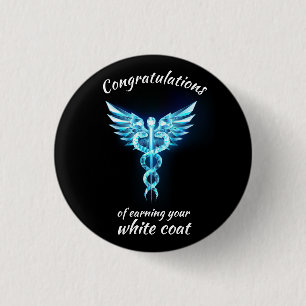 Badge Rond 2,50 Cm Cérémonie de la robe blanche Crystal Médicale