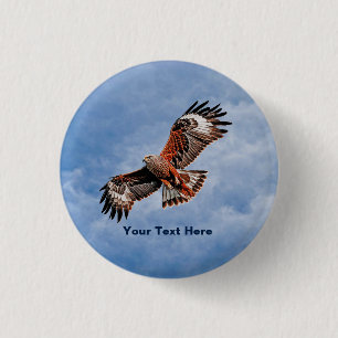 Badge Rond 2,50 Cm Cerf-volant rouge