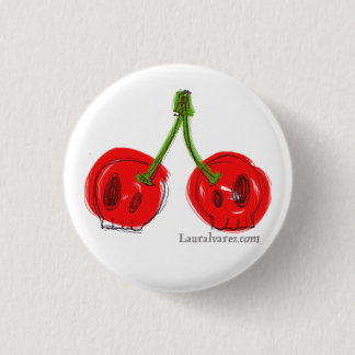 Badge Rond 2,50 Cm cerises de crâne