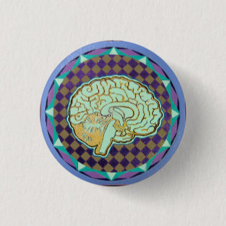 Badge Rond 2,50 Cm cerveau terrifiant