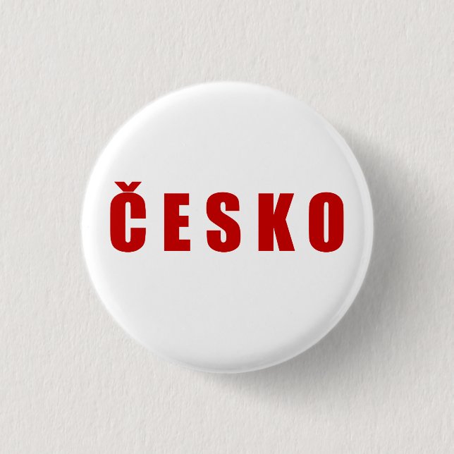 Badge Rond 2,50 Cm Cesko République tchèque (Devant)