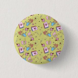 Badge Rond 2,50 Cm C'est le printemps Amoureux des livres Gribouillag