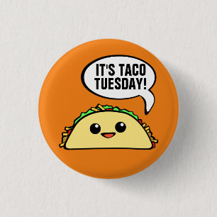 Badge Rond 2,50 Cm C'est mardi Taco