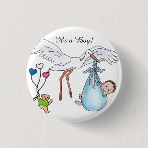 Badge Rond 2,50 Cm C'est un garçon !