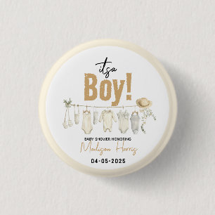 Badge Rond 2,50 Cm C'est un garçon ! Baby shower Bleu - Cute & Sweet