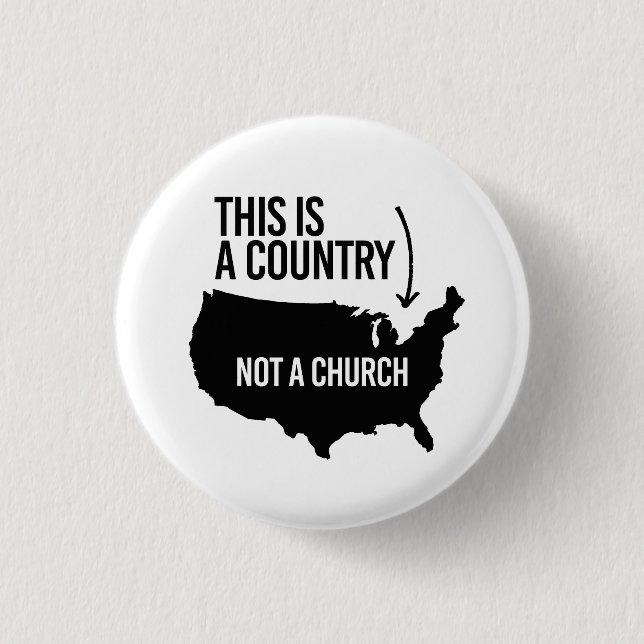 Badge Rond 2,50 Cm C'est un pays pas une église (Devant)