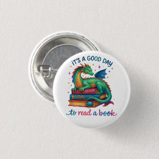 Badge Rond 2,50 Cm C'est une bonne journée pour lire un livre
