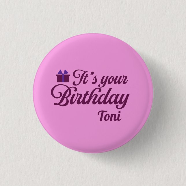Badge Rond 2,50 Cm C'est votre anniversaire (Devant)