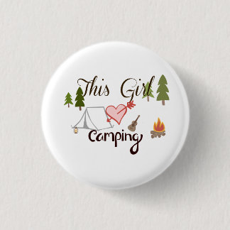 Badge Rond 2,50 Cm Cette fille aime camper