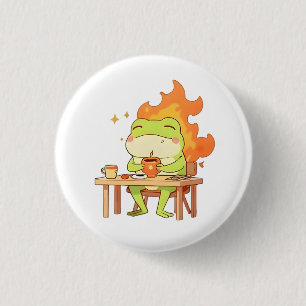 Badge Rond 2,50 Cm Cette grenouille est bien avec un design kawaii am