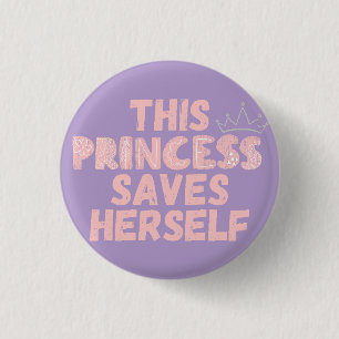 Badge Rond 2,50 Cm Cette Princesse Se Sauve Personnalisée