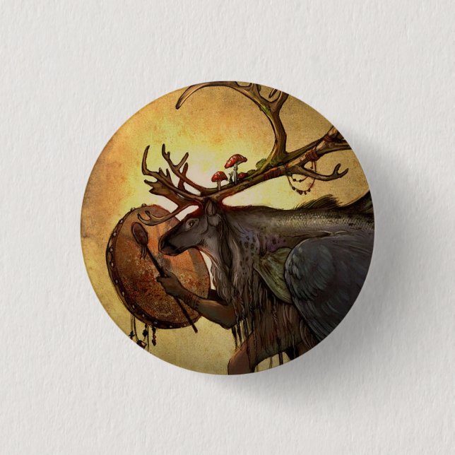 Badge Rond 2,50 Cm chaman (Devant)