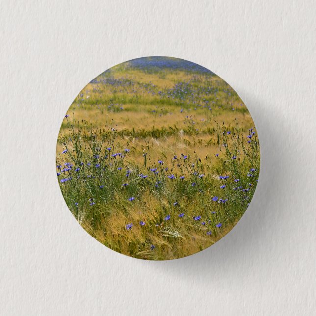 Badge Rond 2,50 Cm Champ de Bleuet      (Devant)