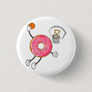 Badge Rond 2,50 Cm Champ de nourriture Dunking Donut Hole
