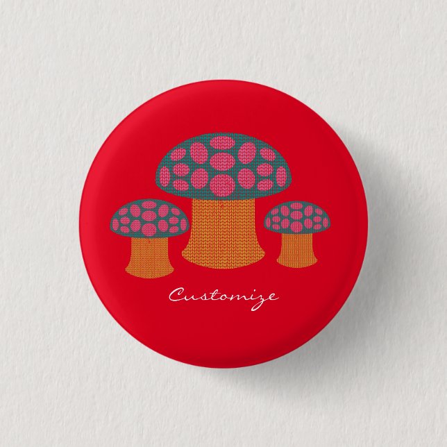 Badge Rond 2,50 Cm Champignons Amanita Rouge Thunder_Cove (Devant)