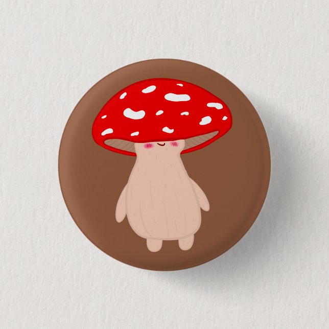 Badge Rond 2,50 Cm Champignons mignons (Devant)