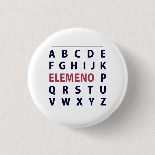 Badge Rond 2,50 Cm Chanson d'Alphapbet ELEMENO de l'anglais