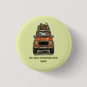 Badge Rond 2,50 Cm Chapeau de randonnée capybara personnalisé