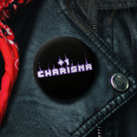 Charisme Stat Joueur Pixel Art Slogan Violet