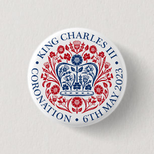 Badge Rond 2,50 Cm Charles III Coronation