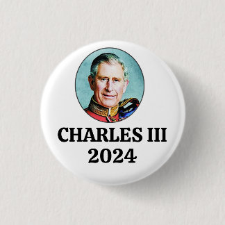 Badge Rond 2,50 Cm Charles III en 2024