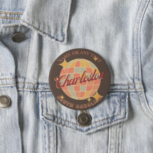Badge Rond 2,50 Cm Charleston City Caroline du Sud