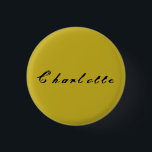 Badge Rond 2,50 Cm Charlotte d'antiquité noire orpheline de<br><div class="desc">Charlotte est un caractère de la calligraphie de l'orphelin Black.Antique d'exposition de TV</div>