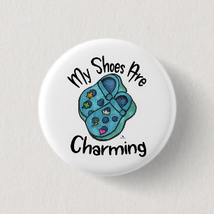 Badge Rond 2,50 Cm Charming Chaussures Collectible Cartoon Goofy Dit