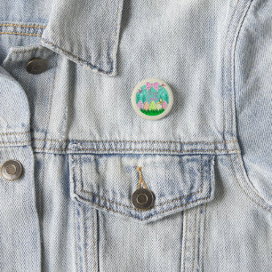 Badge Rond 2,50 Cm Chasse aux œufs de Pâques mignonne et papillons co