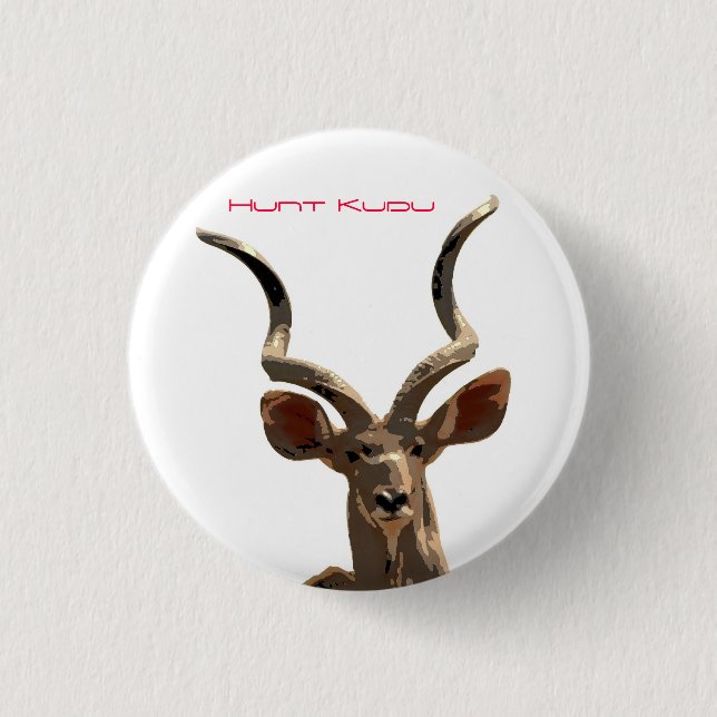Badge Rond 2,50 Cm Chassez le Kudu (Devant)