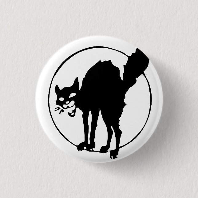 Badge Rond 2,50 Cm Chat d'anarchiste (Devant)