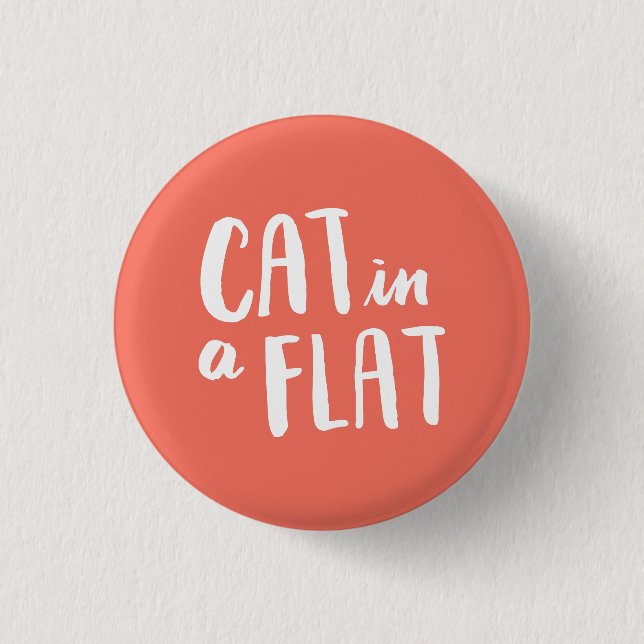 Badge Rond 2,50 Cm Chat dans un appartement (Devant)