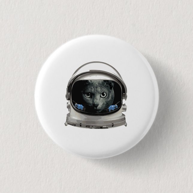 Badge Rond 2,50 Cm Chat d'astronaute de casque d'espace (Devant)