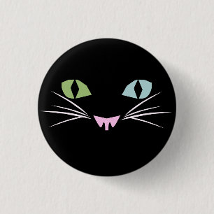 Badge Rond 2,50 Cm Chat de deux yeux