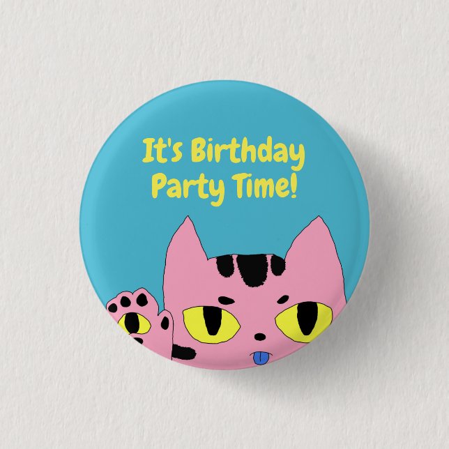 Badge Rond 2,50 Cm Chat de poche Alien (Devant)