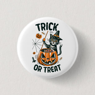 Badge Rond 2,50 Cm Chat d'Halloween abstrait