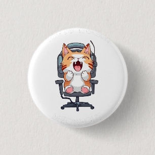 Badge Rond 2,50 Cm Chat Drôle Fait un Scène Féline