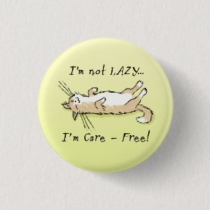 Badge Rond 2,50 Cm Chat insouciant