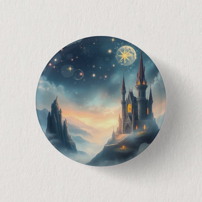 Badge Rond 2,50 Cm Château céleste de la Lune (Devant)