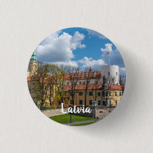 Badge Rond 2,50 Cm Château de Riga à Riga, Lettonie