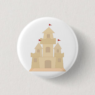 Badge Rond 2,50 Cm Château de Sand