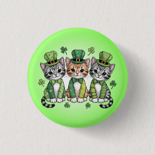 Badge Rond 2,50 Cm Chatons chanceux de la Saint-Patrick-47474