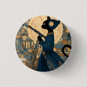 Badge Rond 2,50 Cm Chats - Chat victorien - Comtesse Beatrice