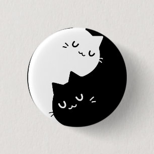 Badge Rond 2,50 Cm Chats de Ying Yang