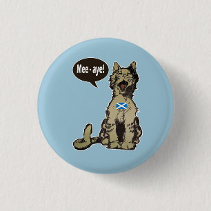 Badge Rond 2,50 Cm Chats pour l'insigne écossais de l'indépendance