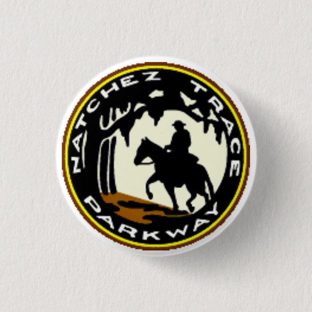 Badge Rond 2,50 Cm Chaussée Natchez Trace (Devant)