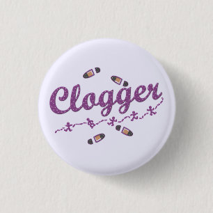 Badge Rond 2,50 Cm Chaussures de danseurs de Clogger obstruant le