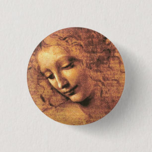 Badge Rond 2,50 Cm Chef d'une femme La Scapigliata Leonardo Da Vinci