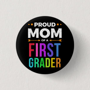 Badge Rond 2,50 Cm Chemise de maman d'un élève de première année Prem