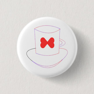 BADGE ROND 2,50 CM CHEMISES DE LA SAINT-VALENTIN AVEC UNE SUPERBE AMB